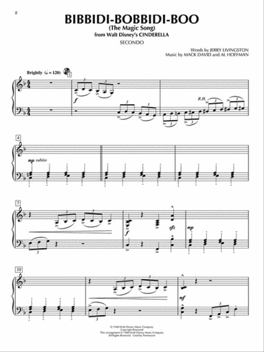 Disney Favorites Disney Favorites 1 Piano, 4-Hands scores gallery preview page 3