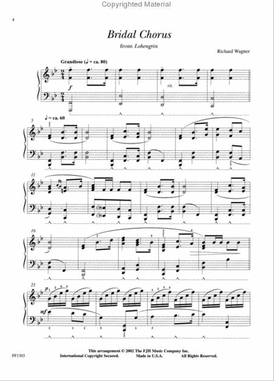 Wedding Treasures Wedding Treasures Piano Solo scores gallery preview page 2