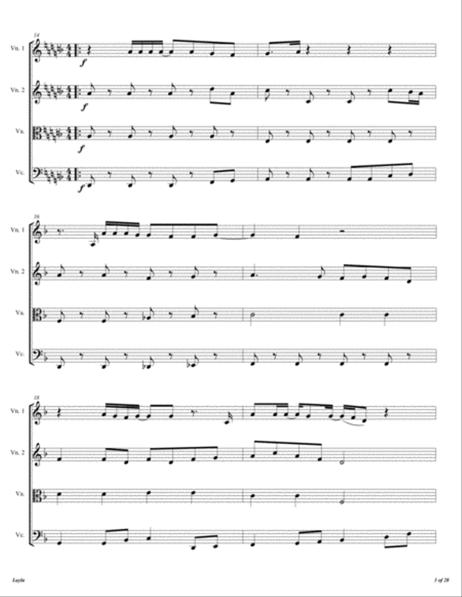 Layla String Quartet scores gallery preview page 4