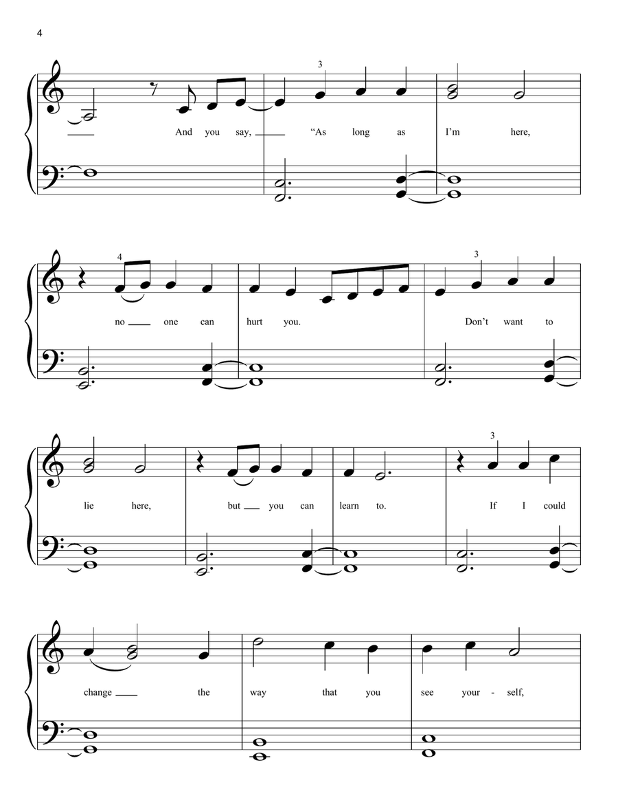 everything i wanted Easy Piano scores gallery preview page 4