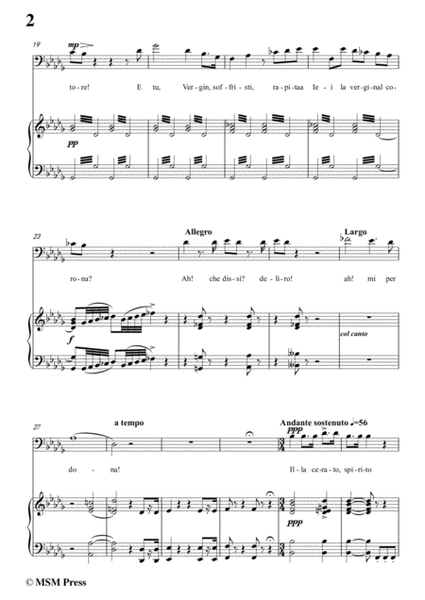 Verdi-Il lacerate spirito(A te l'estremo addio) in b flat minor, for Voice and Piano image number null