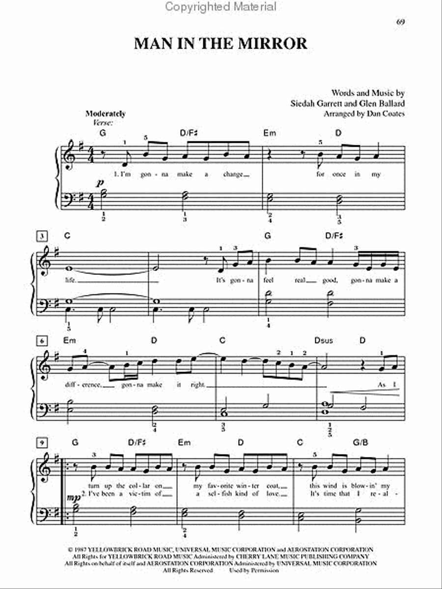 Michael Jackson's This Is It Easy Piano scores gallery preview page 4