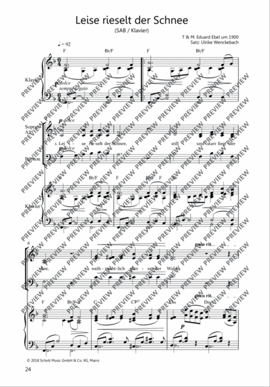 Leise rieselt der Schnee Leise rieselt der Schnee 3-Part scores gallery preview page 2
