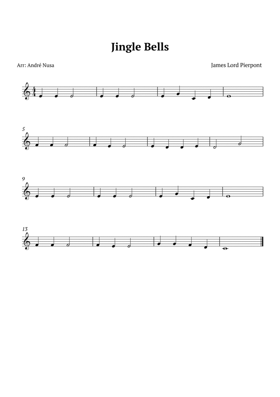 Jingle Bells Violin Solo scores gallery preview page 1