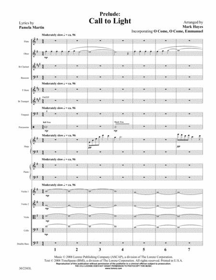 Candles and Carols - Orchestral Score and Parts