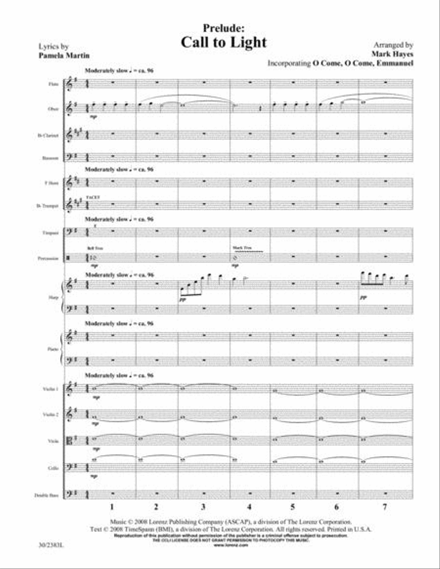 Candles and Carols - Orchestral Score and Parts