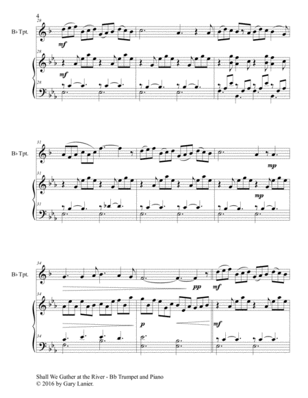 GENTLE HYMNS FOR WORSHIP (Bb Trumpet and Piano with Parts) image number null