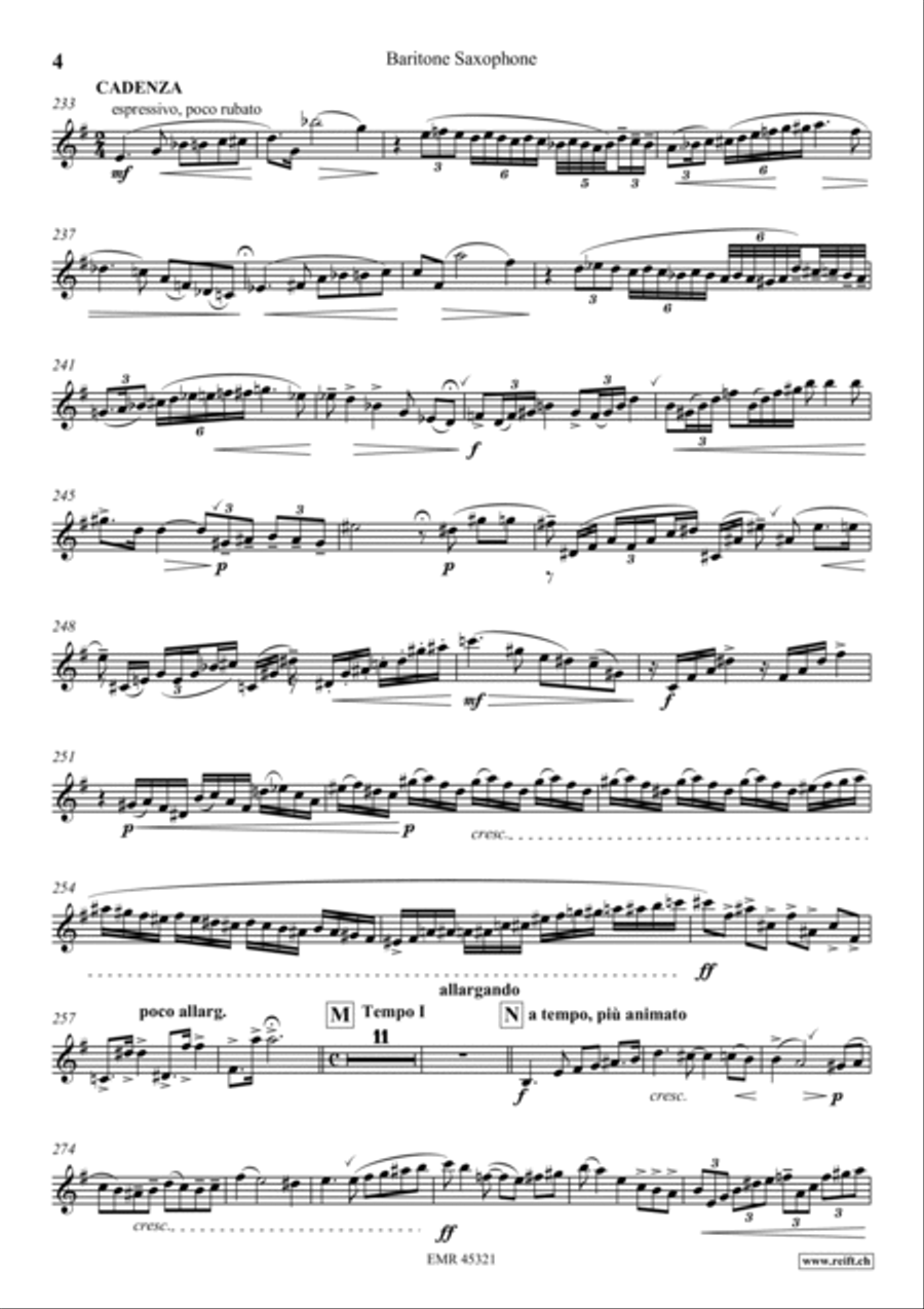 Konzert No. 1 g-moll Baritone Saxophone scores gallery preview page 5