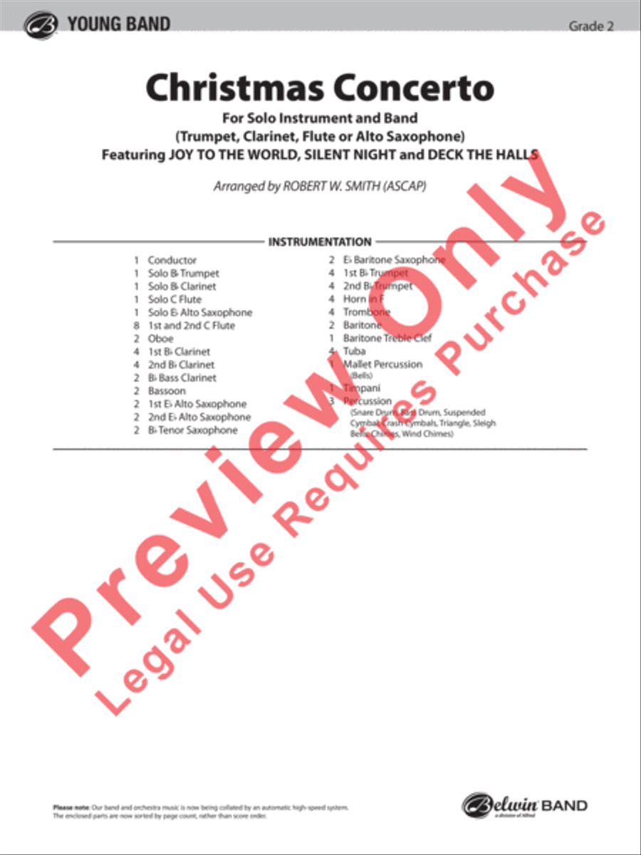 Christmas Concerto Concert Band scores gallery preview page 2