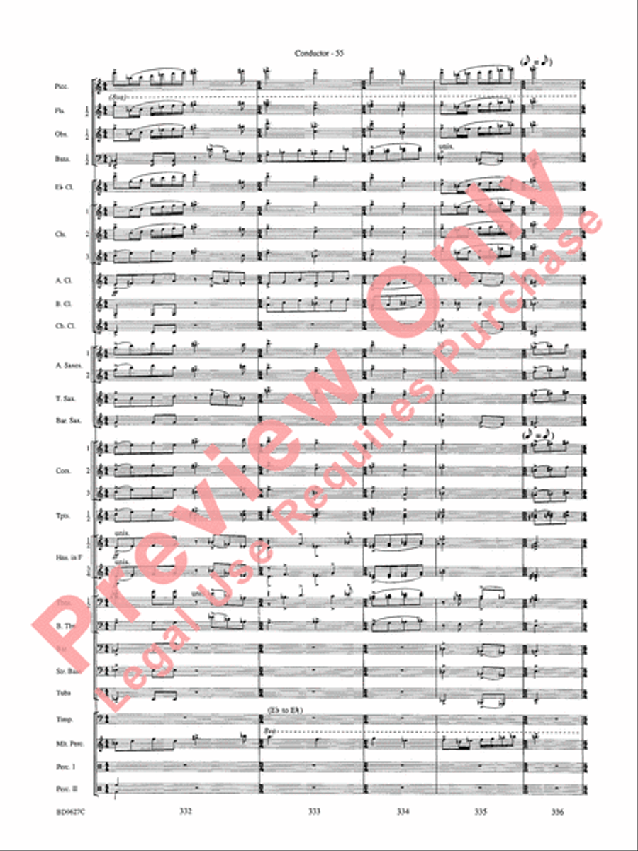 Variations on a Theme of Robert Schumann Concert Band scores gallery preview page 58