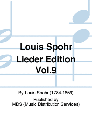 Book cover for Louis Spohr Lieder Edition Vol.9