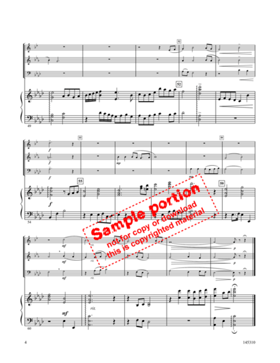 Savior, Like A Shepherd Lead Us Brass Trio scores gallery preview page 4
