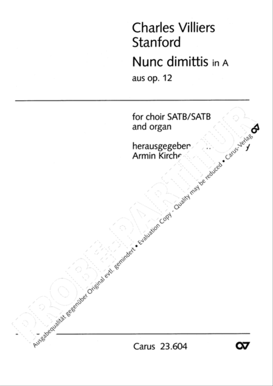 Nunc dimittis in A 4-Part scores gallery preview page 2