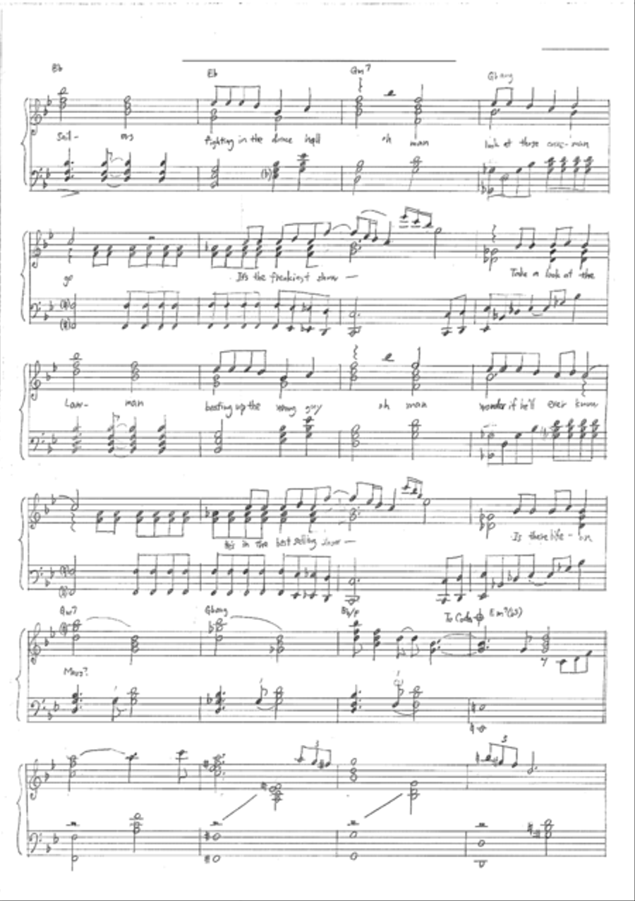 Life On Mars Piano Solo scores gallery preview page 2