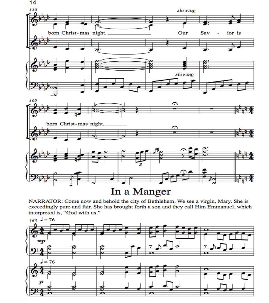 Come Worship the Babe of Bethlehem - Cantata 4-Part scores gallery preview page 2