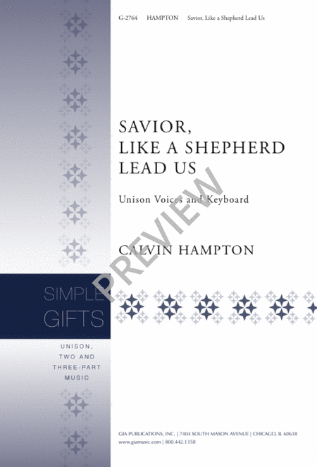 Savior, like a Shepherd Lead Us (Saviour)