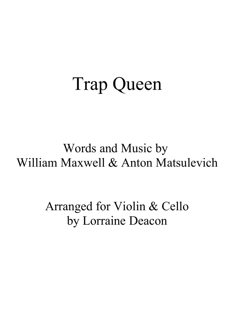 Trap Queen String Duet scores gallery preview page 1