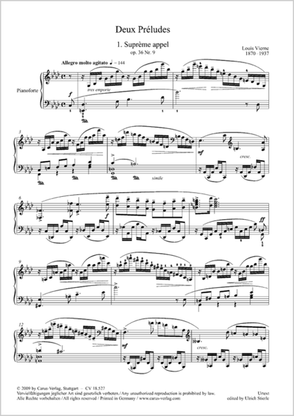 Vierne: Deux Preludes pour le Piano aus op. 36