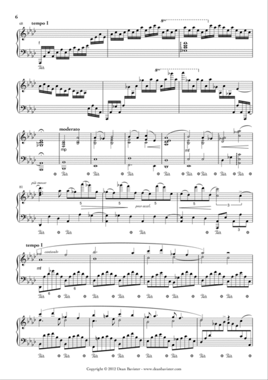 Piano Sonata 1 in F Minor (Opus 12) Piano Solo scores gallery preview page 6