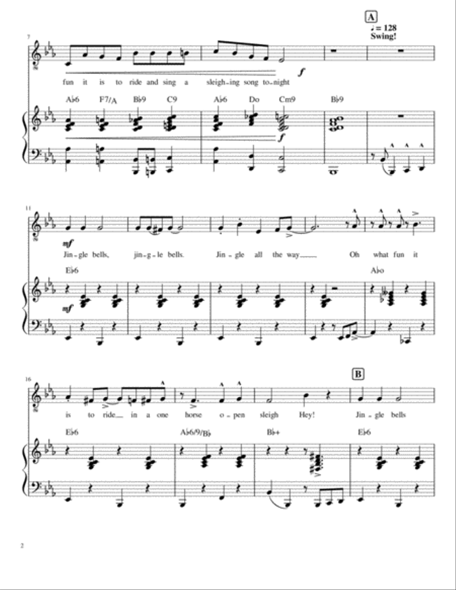 Jazzy Jingle Bells Voice scores gallery preview page 3