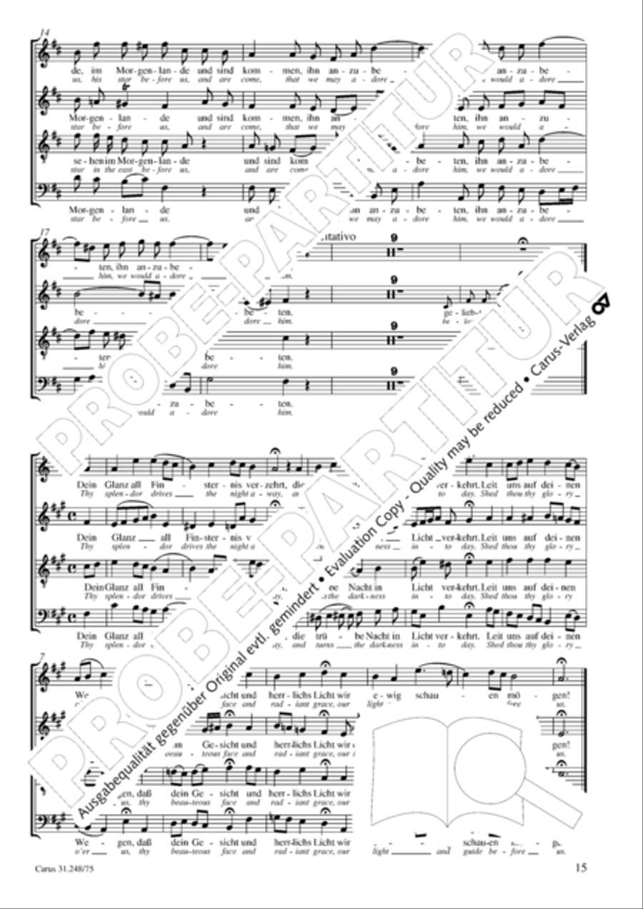 Christmas Oratorio (Weihnachtsoratorium, Teile IV-VI) 4-Part scores gallery preview page 16