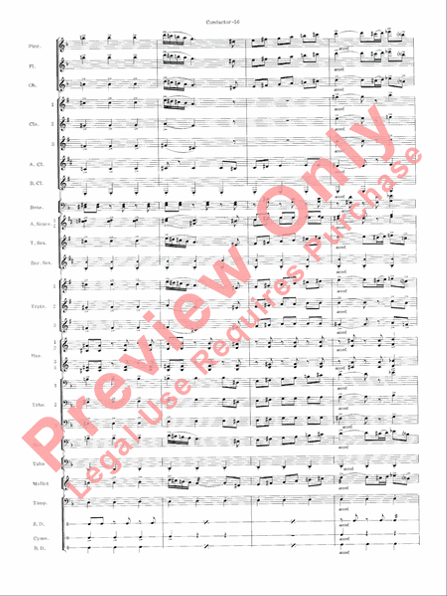 Carmen Suite Concert Band scores gallery preview page 58