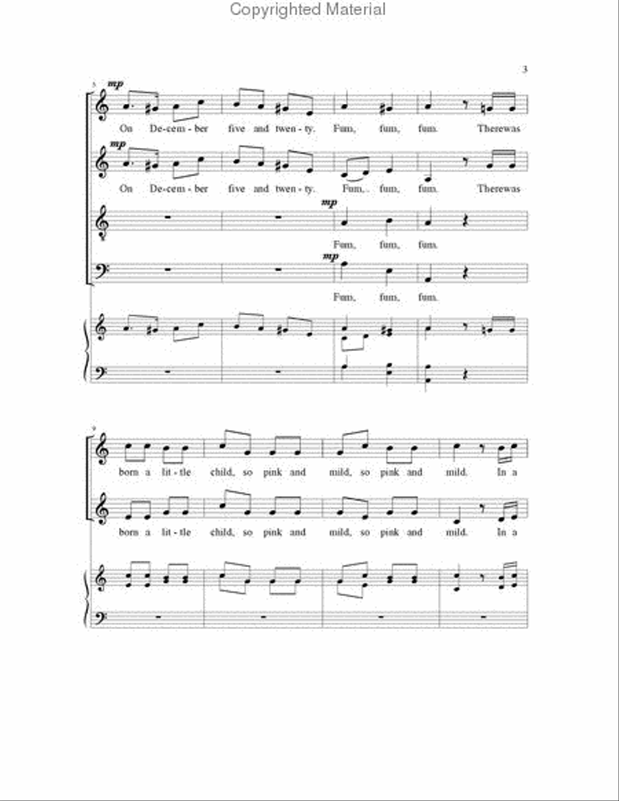 Fum, Fum, Fum SSAATTBB scores gallery preview page 3