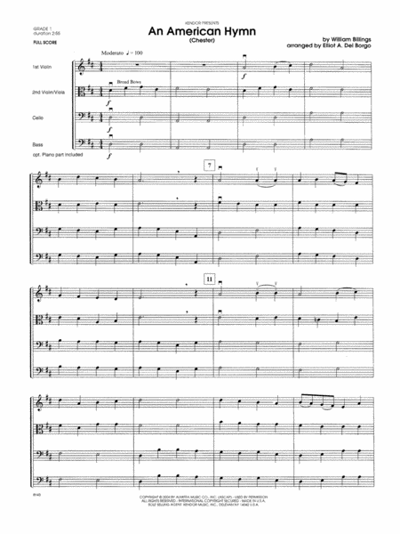 An American Hymn (Chester) - Full Score