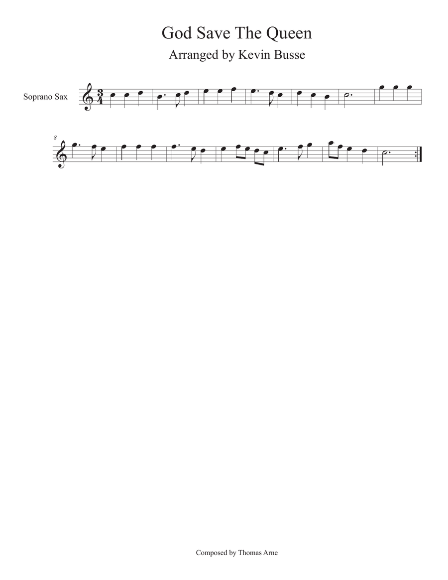 God Save The Queen - Soprano Sax