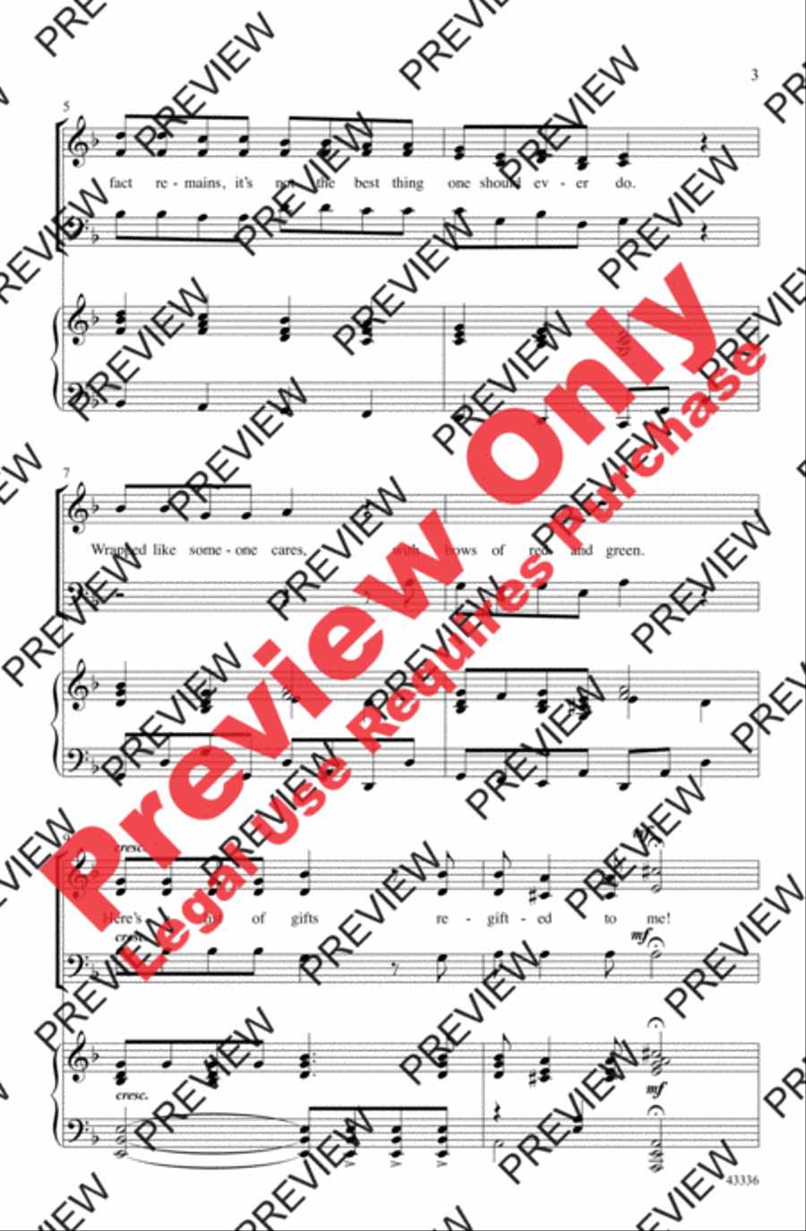 The Twelve Days of a Regifted Christmas 3-Part scores gallery preview page 3