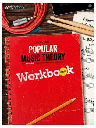 Book cover for Rockschool: Popular Music Theory Workbook Grade 4
