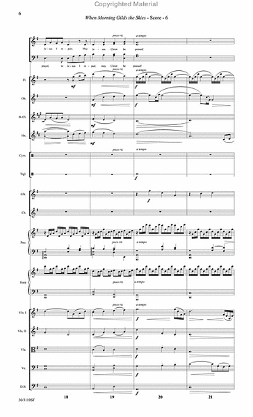 When Morning Gilds the Skies - Full Orchestra Score and Parts image number null