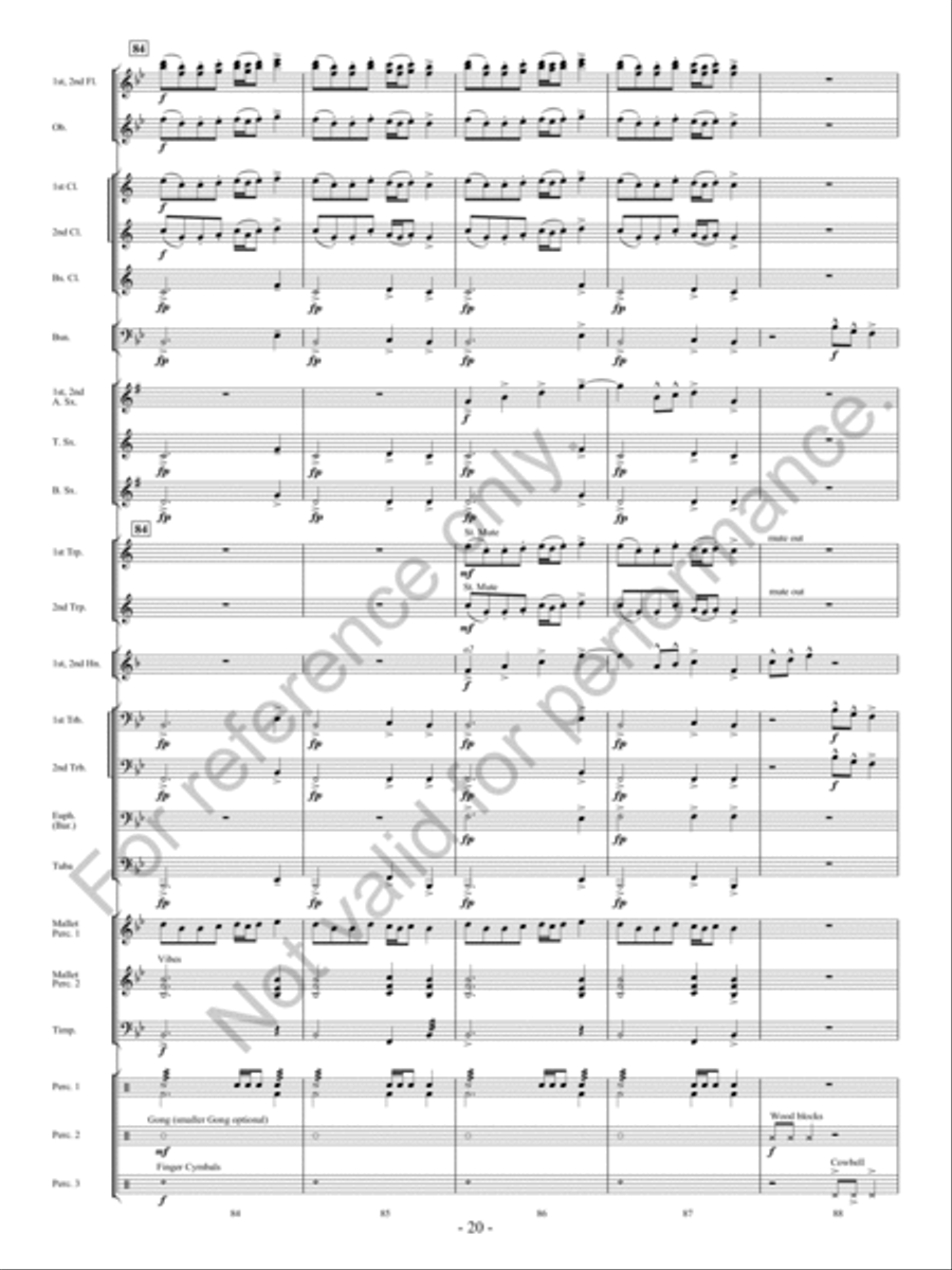 The Bluebonnet Revue Concert Band scores gallery preview page 21
