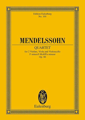 Book cover for String Quartet in F Minor, Op. 80