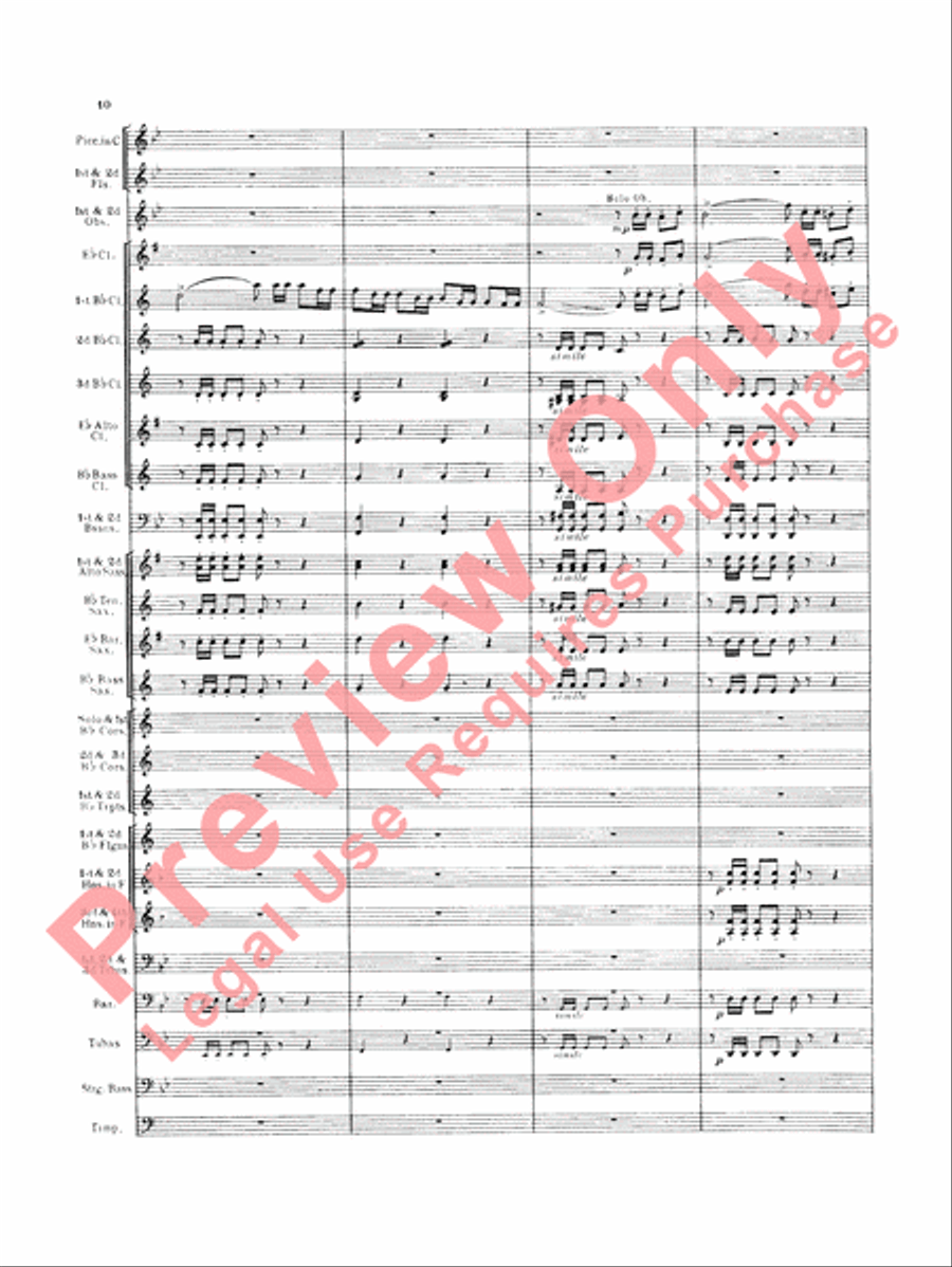 Italian in Algiers (Overture) Concert Band scores gallery preview page 13