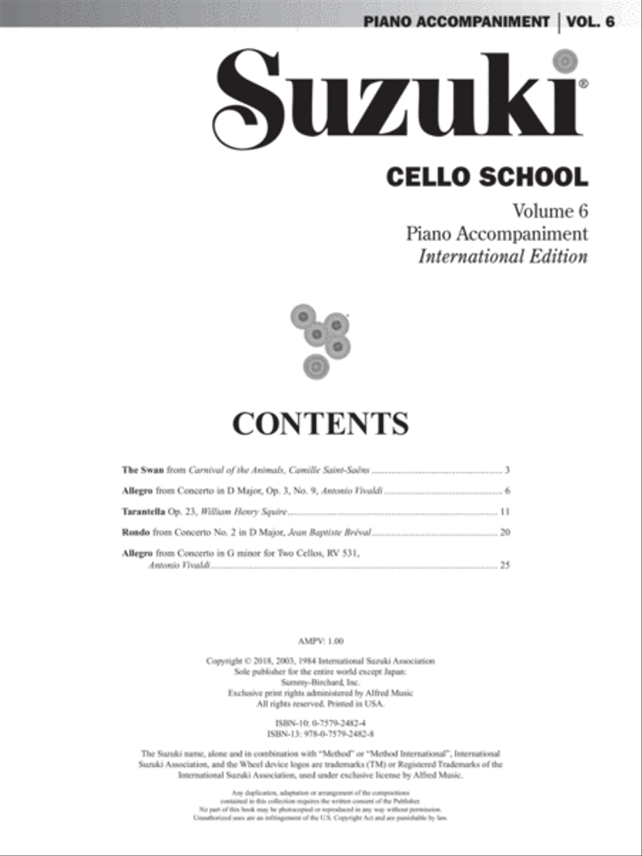 Suzuki Cello School, Volume 6