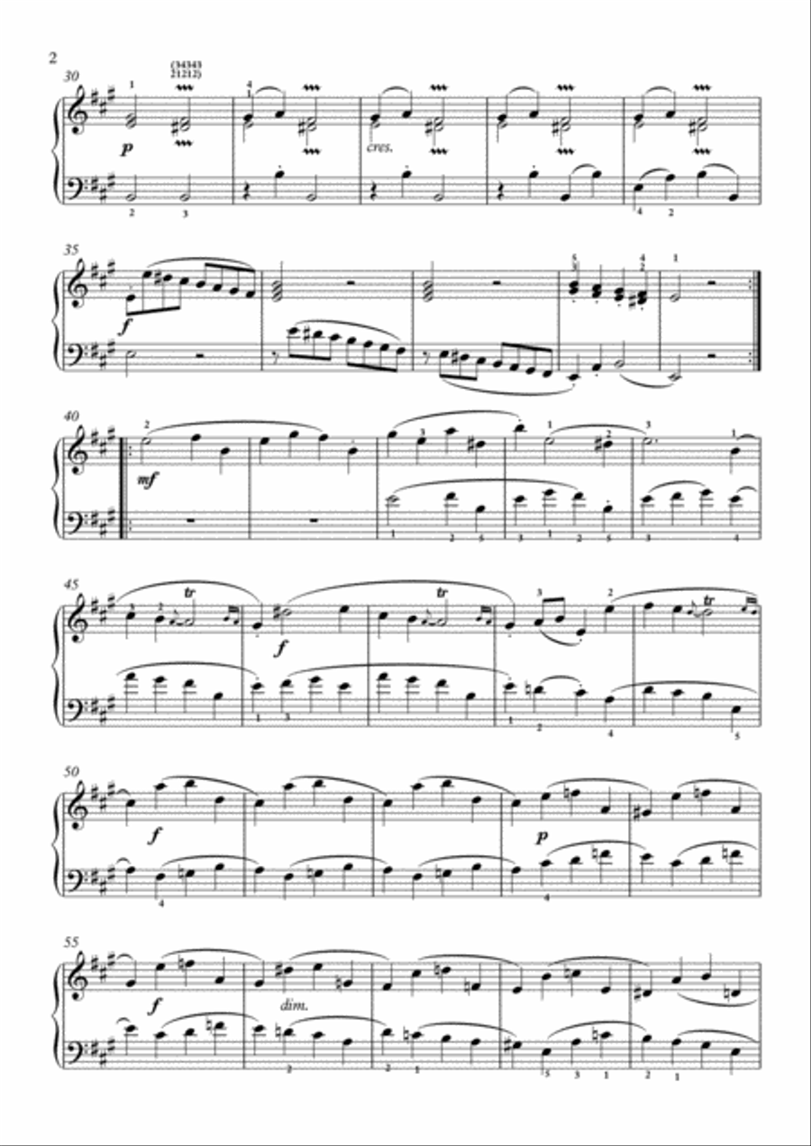 Scarlatti-Sonata in A-Major L.S31 K.83(piano) Piano Solo scores gallery preview page 3