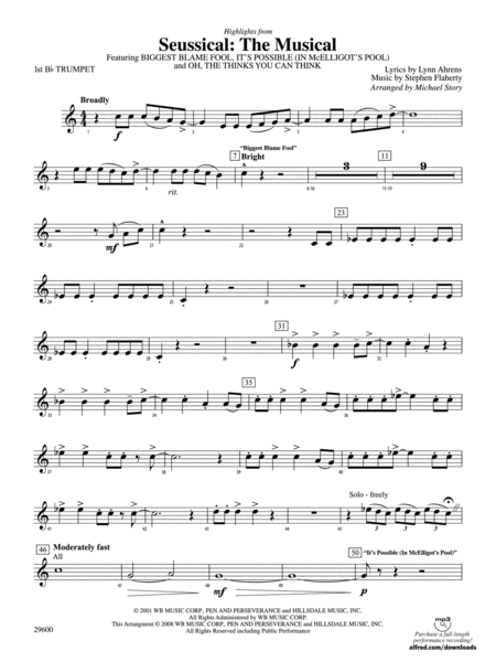 Seussical: The Musical: 1st B-flat Trumpet
