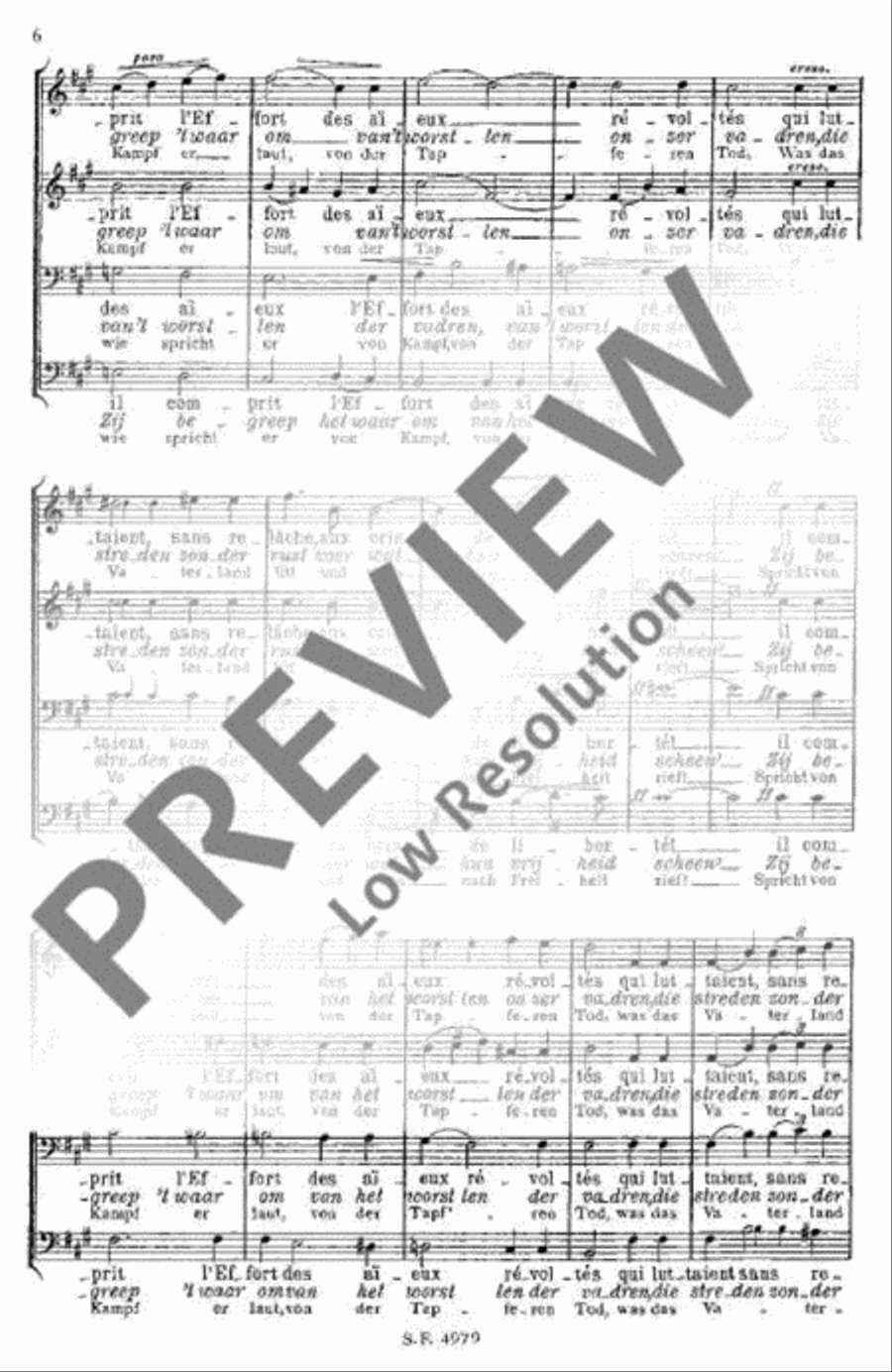 La Meuse La Meuse Men's Choir scores gallery preview page 7