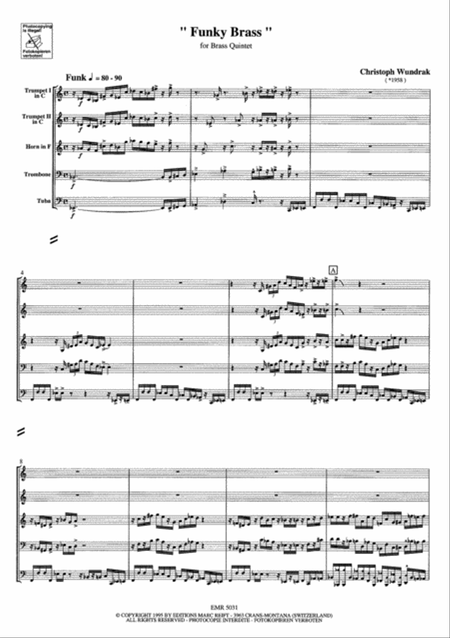 Funky Brass Brass Quintet scores gallery preview page 4