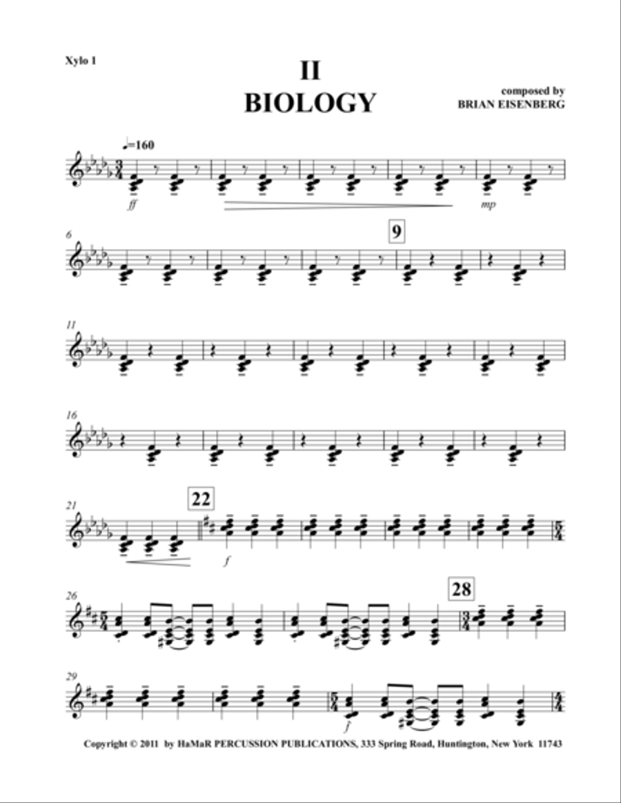 II Biology Snare Drum scores gallery preview page 1