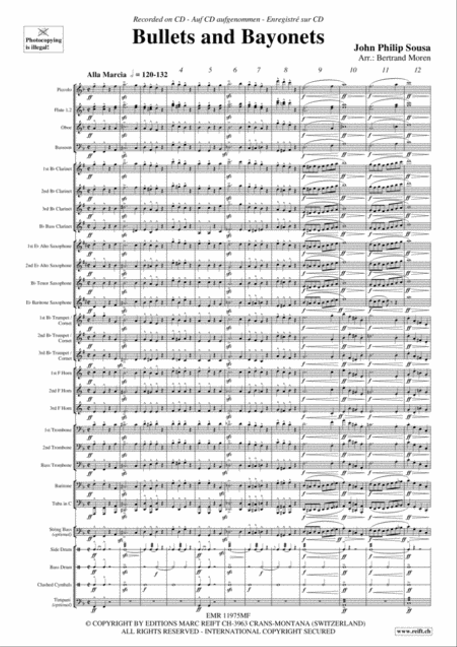 Bullets and Bayonets Concert Band scores gallery preview page 3