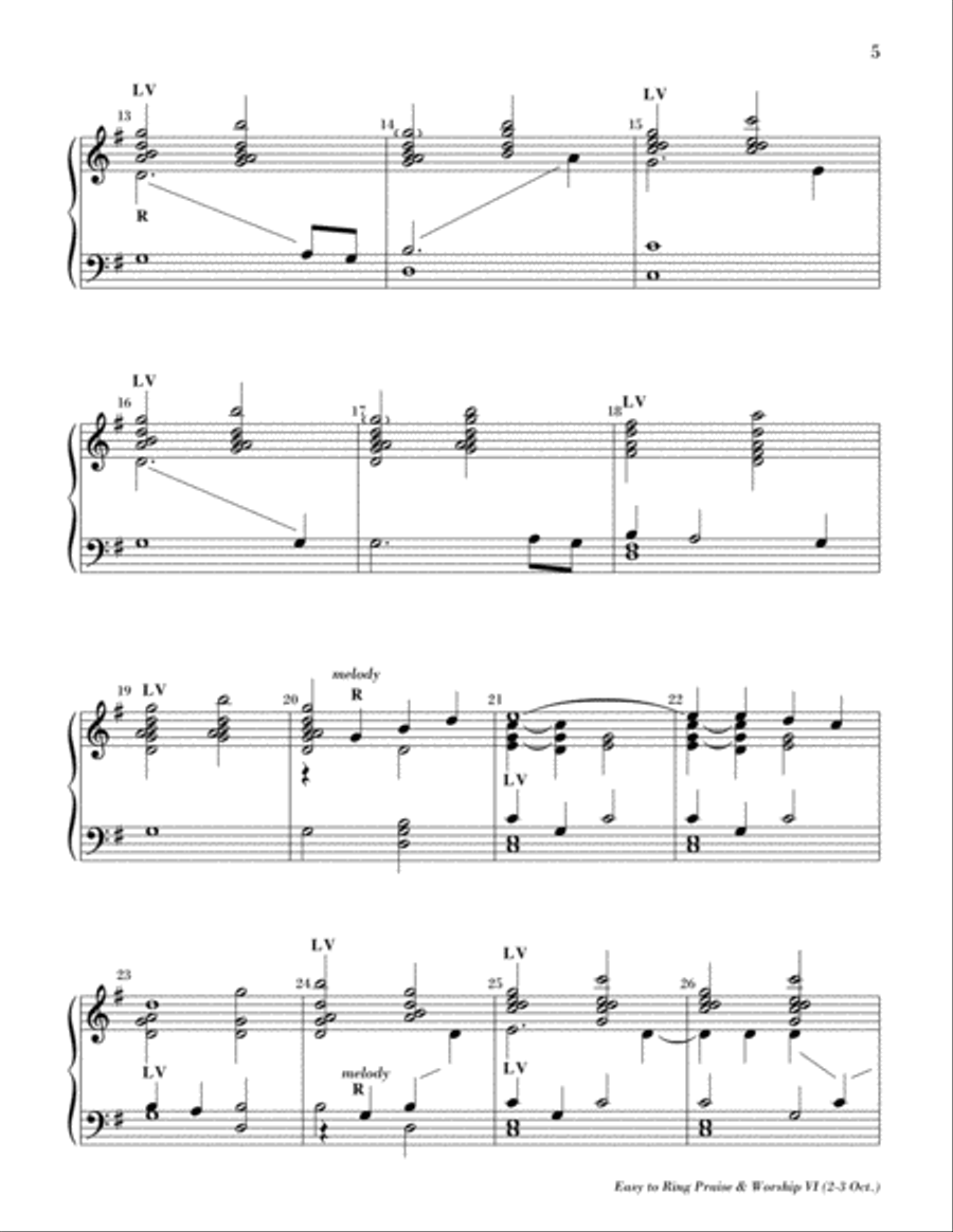 Easy to Ring Praise and Worship 3-Octaves scores gallery preview page 6