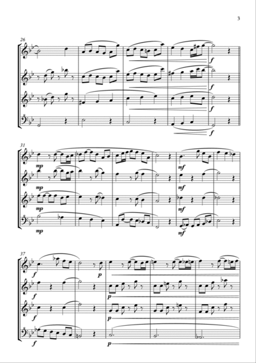 Woodland - Recorder Quartet Chamber Music scores gallery preview page 3