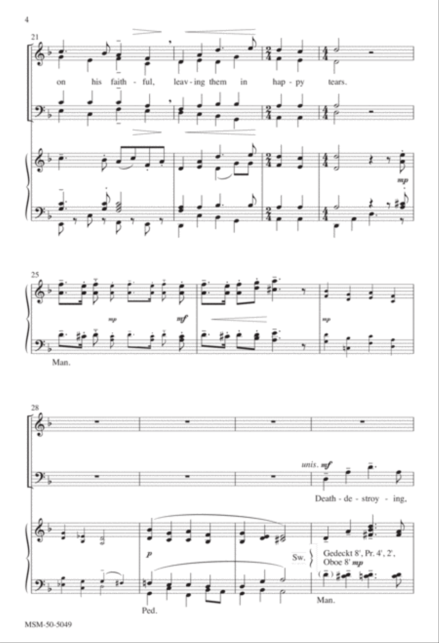 Up through Endless Ranks of Angels 4-Part scores gallery preview page 3