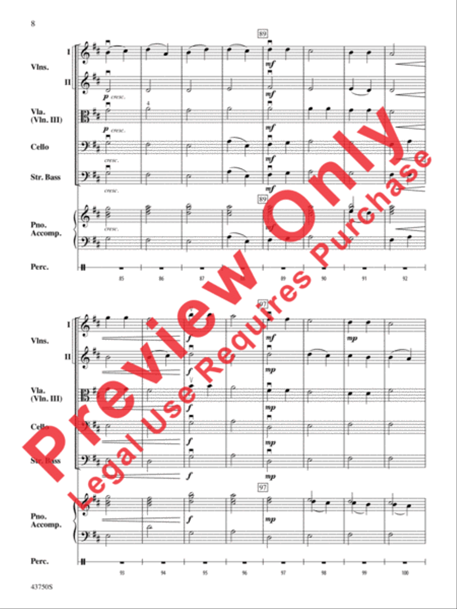 King Henry's Choice String Orchestra scores gallery preview page 9