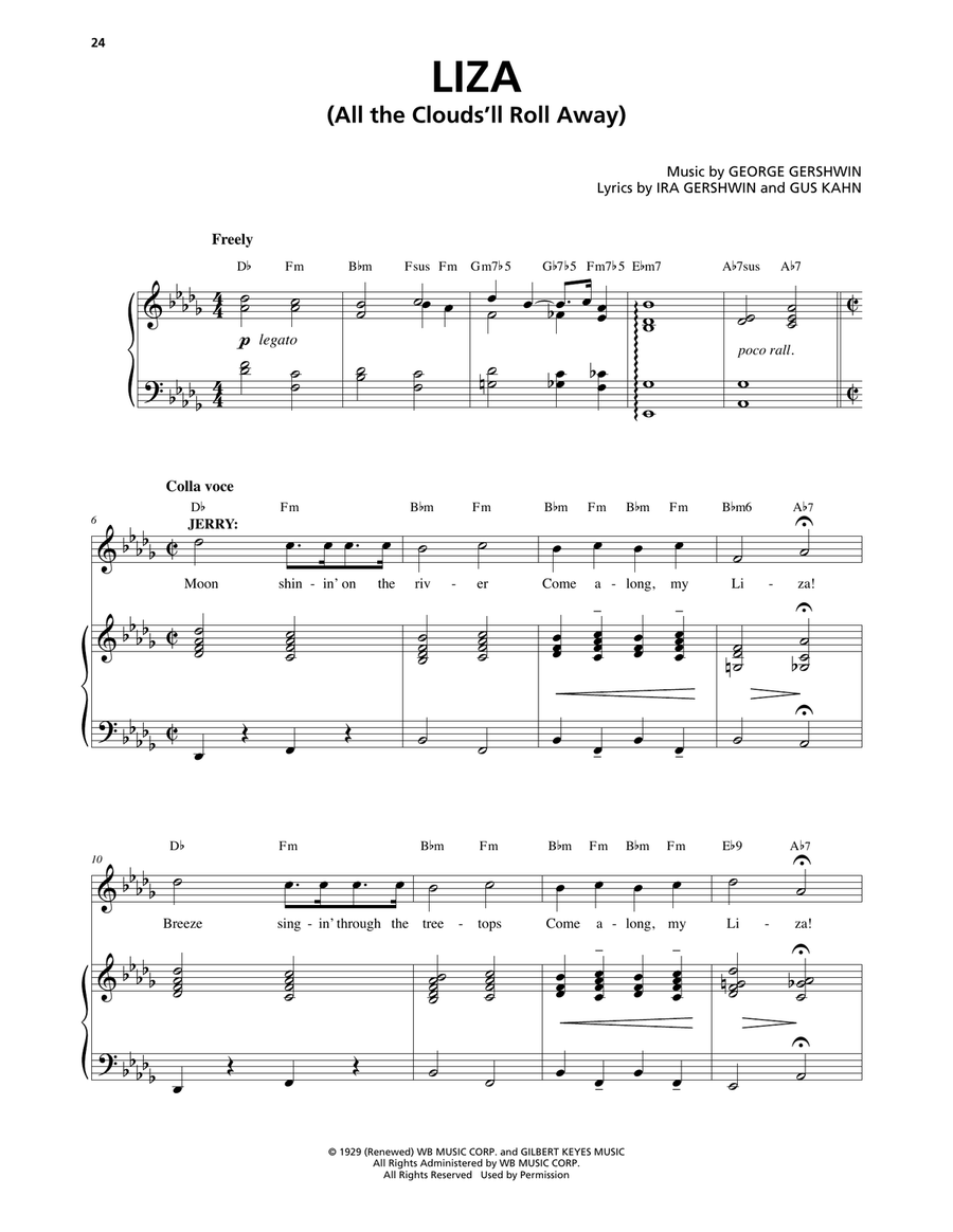 Liza (All The Clouds'll Roll Away) (from An American In Paris) Voice scores gallery preview page 1