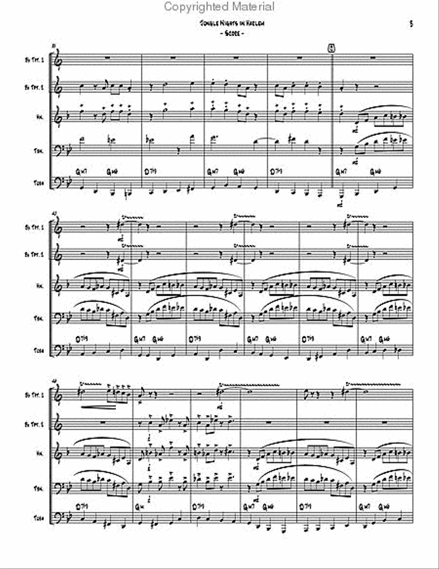Jungle Nights in Harlem Brass Quintet scores gallery preview page 4