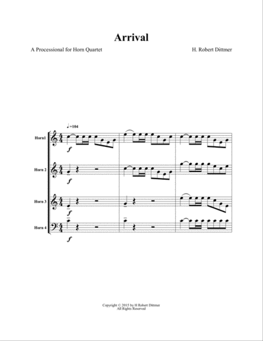 Arrival Brass Ensemble scores gallery preview page 1