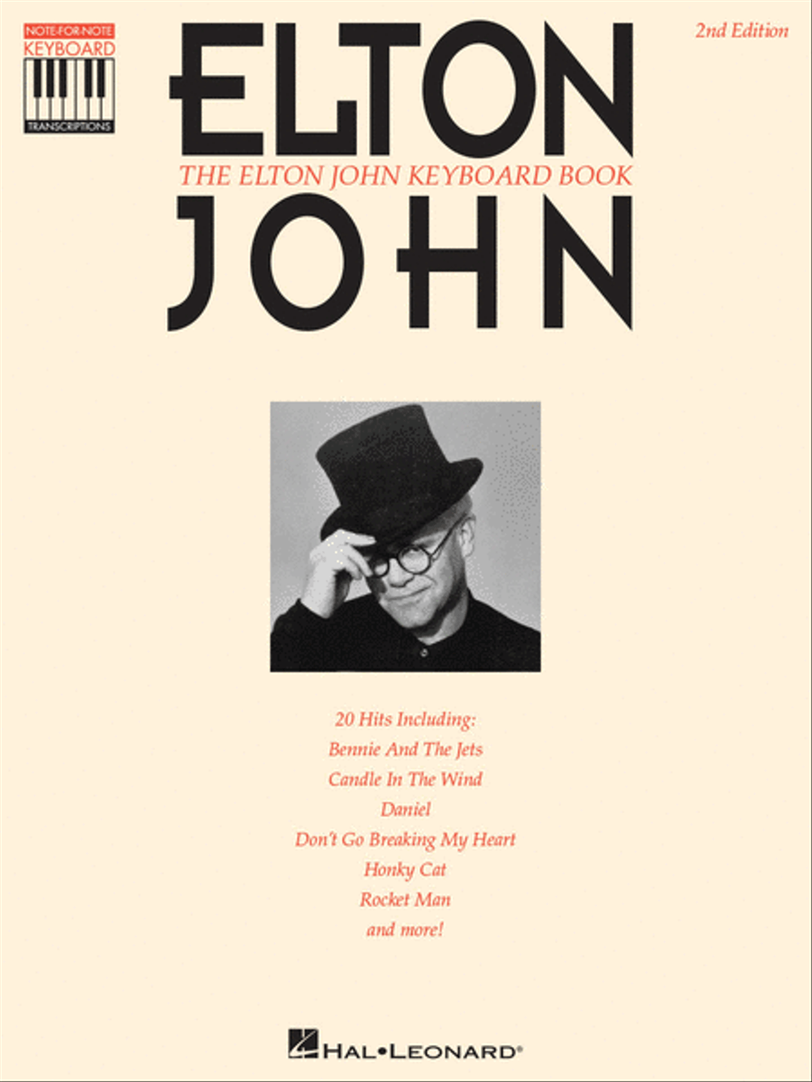 Book cover for The Elton John Keyboard Book